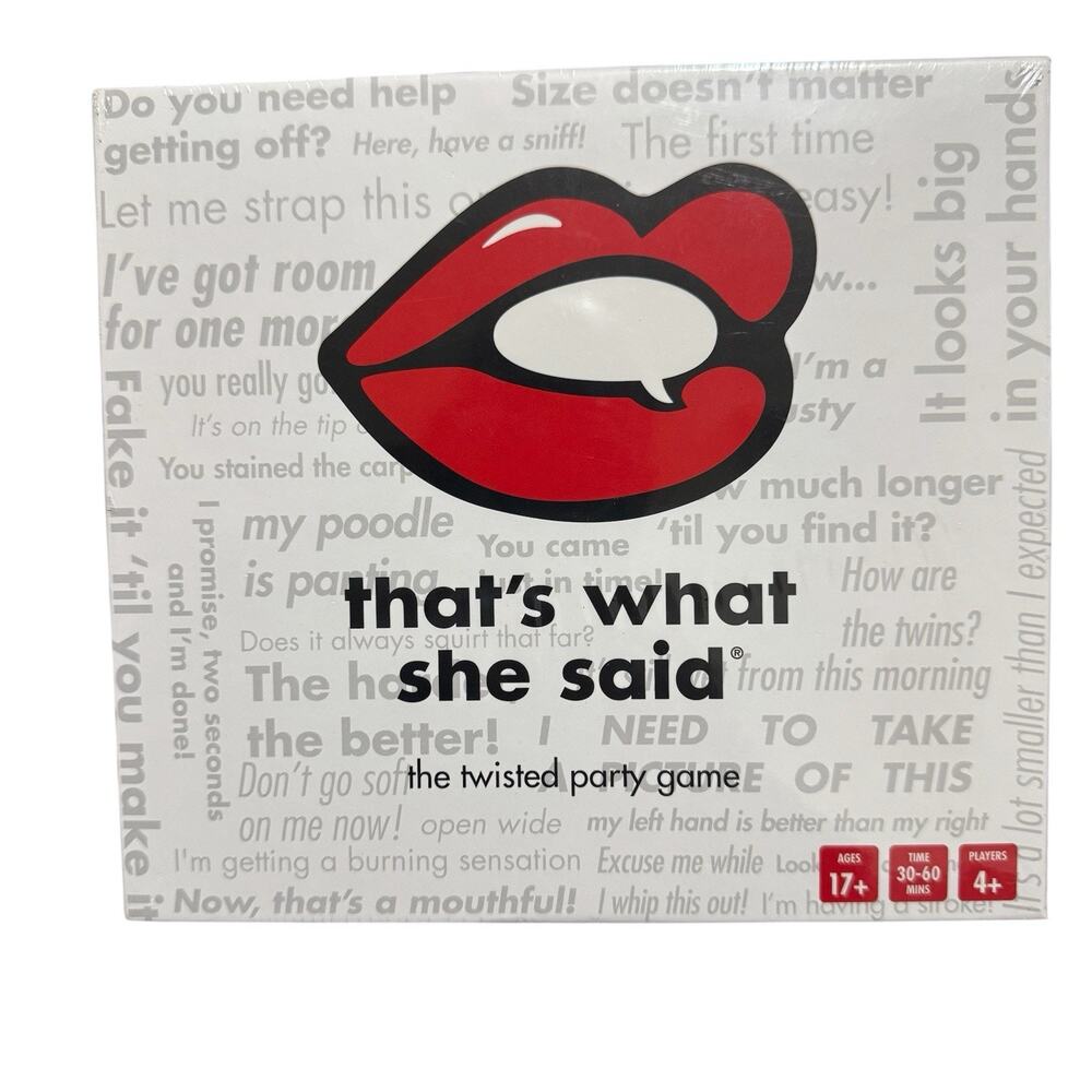 Thats What She Said Game 17 Adult Humor Twisted Party Card Board Game New Sealed